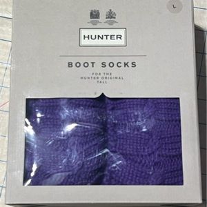 Hunter boot sock electric purple knit
